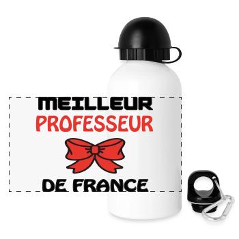 BESTER LEHRER IN FRANKREICH - Panorama Trinkflasche mit Deckel 500 ml - Weiß - Vorne