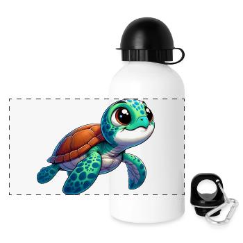 Turtle - Panoramic Thermal Bottle with Lid 500 ml - white - Front
