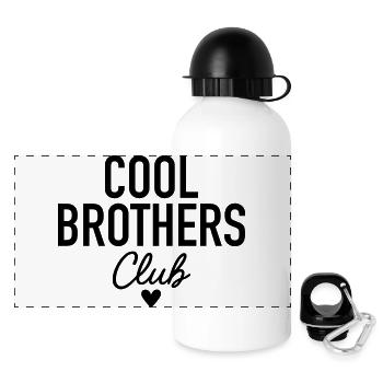 Club des Frères Cool - Gourde panoramique avec couvercle 500 ml - blanc - Devant
