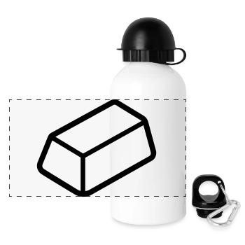 Gold Bar - Panoramic Thermal Bottle with Lid 500 ml - white - Front