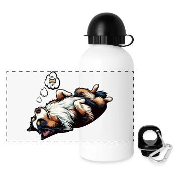 Australian Shepherd Aussie Aussie Owners Aussies - Panoramic Thermal Bottle with Lid 500 ml - white - Front