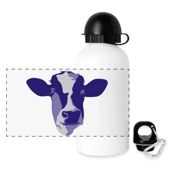 cow - Panoramic Thermal Bottle with Lid 500 ml - white - Front