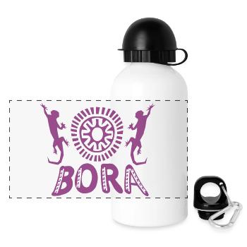 purple tattoo bora bora - Gourde panoramique avec couvercle 500 ml - blanc - Devant