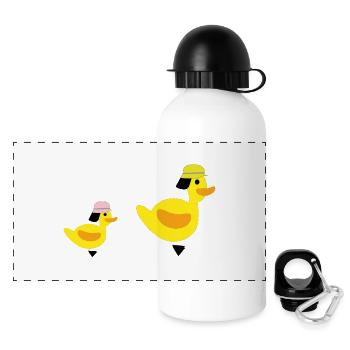 Fire Ducks - Girls - Panoramic Thermal Bottle with Lid 500 ml - white - Front