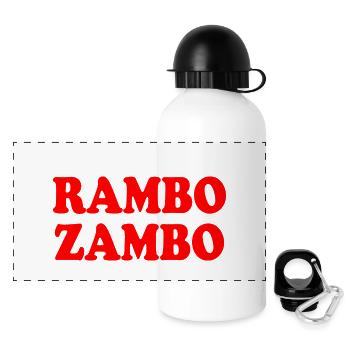 Rambo zambo - Gourde panoramique avec couvercle 500 ml - blanc - Devant