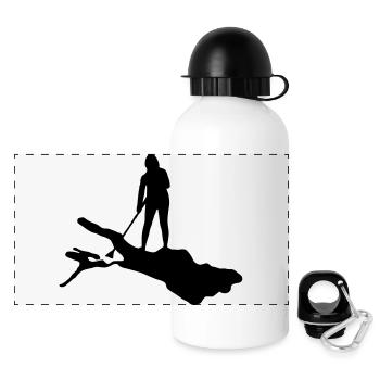 Lake SUP - Panorama Trinkflasche mit Deckel 500 ml - Weiß - Vorne