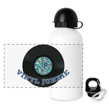 Drogué de vinyle - Gourde panoramique avec couvercle 500 ml - blanc - Devant
