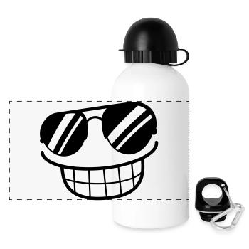 cool_grin - Panoramic Thermal Bottle with Lid 500 ml - white - Front