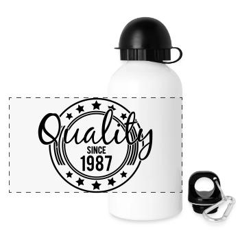 Birthday - Quality since 1987 (de) - Panorama Trinkflasche mit Deckel 500 ml - Weiß - Vorne