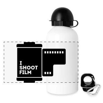 I SHOOT FILM MOVIE ROLE - Panoramic Thermal Bottle with Lid 500 ml - white - Front
