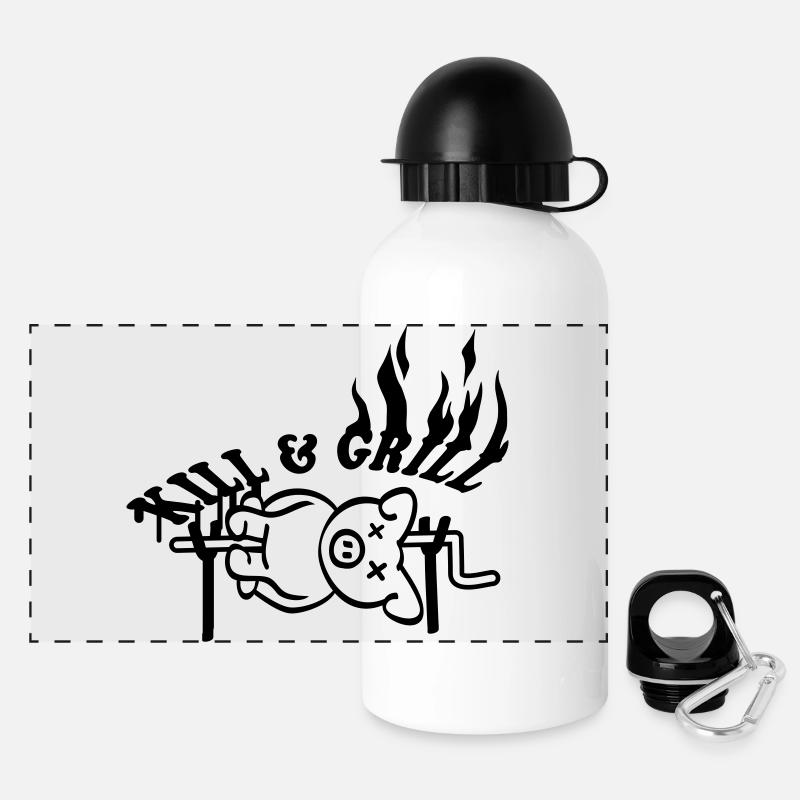 Kill And Grill Pig - Panoramisk termosflaska med lock 500 ml - vit