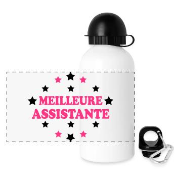 Meilleure assistante - Panoramic Thermal Bottle with Lid 500 ml - white - Front