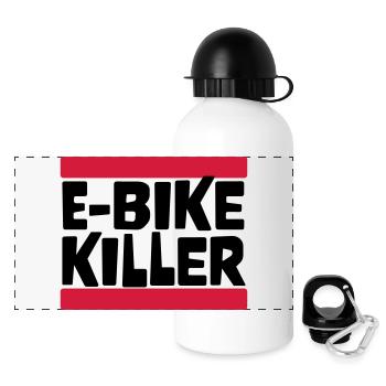 E BIKE KILLER - Panorama Trinkflasche mit Deckel 500 ml - Weiß - Vorne