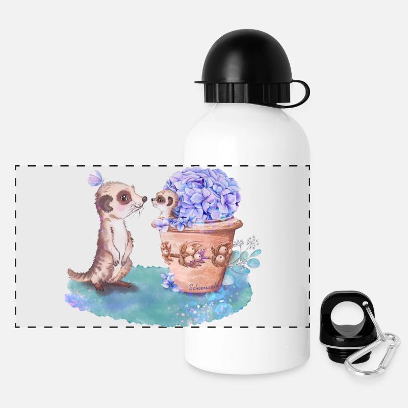 Suricate - Gourde panoramique avec couvercle 500 ml - blanc