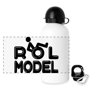 Every wheelchair user is a role model # - Panoramic Thermal Bottle with Lid 500 ml - white - Front