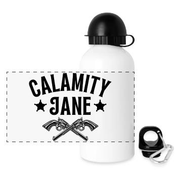 Calamity Jane, western, country - Panoramic Thermal Bottle with Lid 500 ml - white - Front