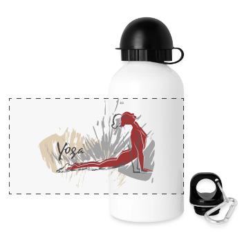 Yoga style for you and your best friend - Panoramic Thermal Bottle with Lid 500 ml - white - Front