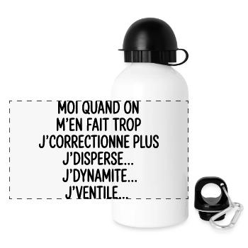 Tontons Flingueurs J'dynamite J'disperse J'ventile - Gourde panoramique avec couvercle 500 ml - blanc - Devant
