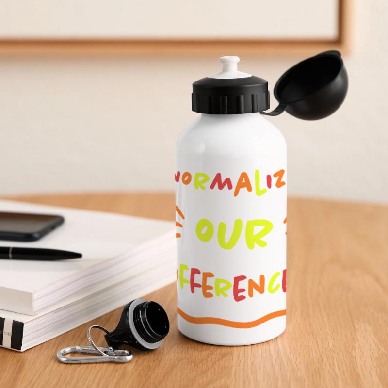 Normalize our Differences - Inclusion - neon Panoramic Thermal Bottle with Lid 500 ml