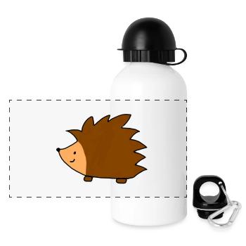 Igel - Panorama Trinkflasche mit Deckel 500 ml - Weiß - Vorne