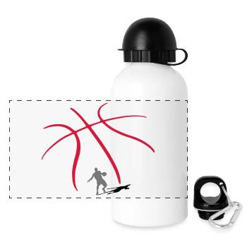 Basket-ball Basketball Basket - Gourde panoramique avec couvercle 500 ml - blanc - Devant
