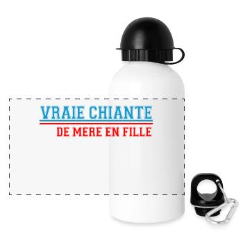 Patriotischer Humor Frauen Wahnsinn T-Shirt - Panorama Trinkflasche mit Deckel 500 ml - Weiß - Vorne