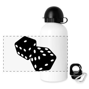 Dice - Panoramic Thermal Bottle with Lid 500 ml - white - Front