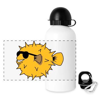 YEAH COOL - Panorama Trinkflasche mit Deckel 500 ml - Weiß - Vorne