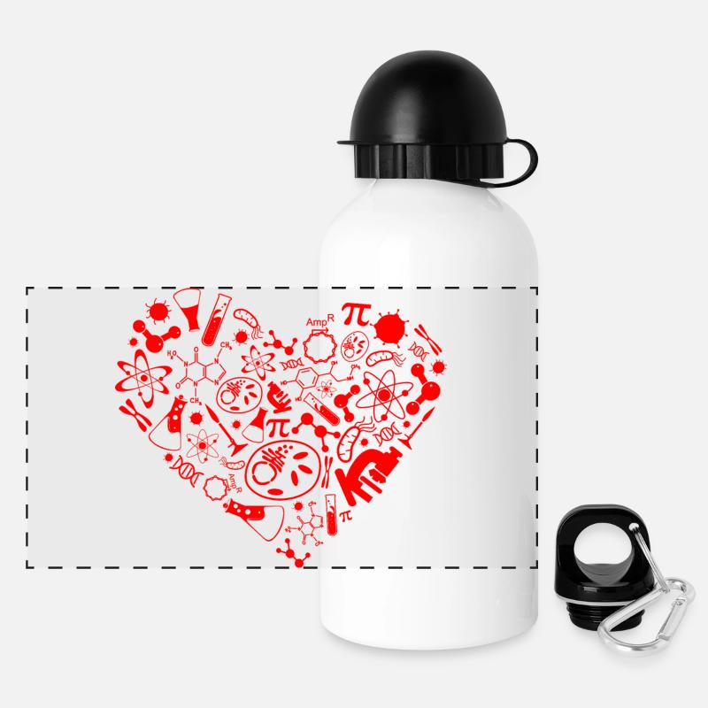 Science heart - Panoramic Thermal Bottle with Lid 500 ml - white