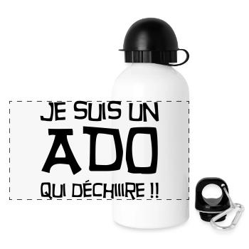 tiener / teen / teenager / kind - Panoramische thermosfles met dop 500 ml - wit - Voor