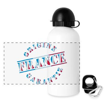 France Français Française French Frankreich - Panorama Trinkflasche mit Deckel 500 ml - Weiß - Vorne