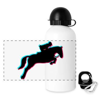 équitation - Gourde panoramique avec couvercle 500 ml - blanc - Devant
