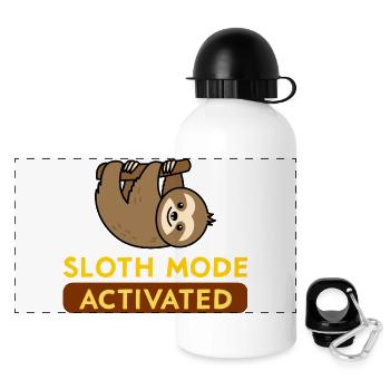 Sloth Mode Activated - Gourde panoramique avec couvercle 500 ml - blanc - Devant
