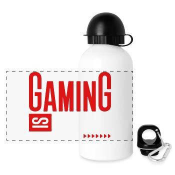 GAMING IS THERAPY - Panoramic Thermal Bottle with Lid 500 ml - white - Front