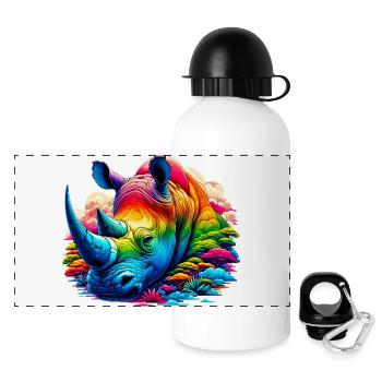 Rhinoceros - Panoramic Thermal Bottle with Lid 500 ml - white - Front