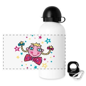 Carnival Confetti Girl - Panoramic Thermal Bottle with Lid 500 ml - white - Front