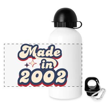 Made in 2002 Retro - Panoramic Thermal Bottle with Lid 500 ml - white - Front