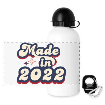 Made in 2022 retro - Panoramic Thermal Bottle with Lid 500 ml - white - Front