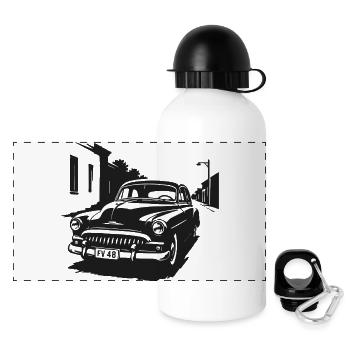 Strassenlegende FV 48 - Panorama Trinkflasche mit Deckel 500 ml - Weiß - Vorne