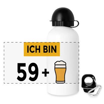 49 + 1 bière disant le cadeau du 50e anniversaire des hommes - Gourde panoramique avec couvercle 500 ml - blanc - Devant