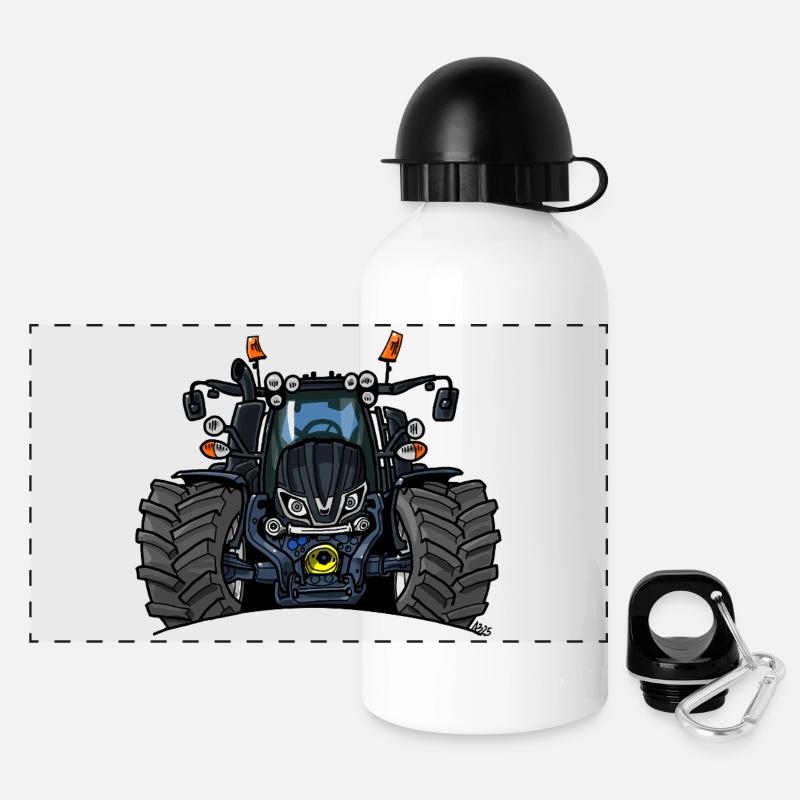 1396-BLACK-V-TRACTOR - Panoramic Thermal Bottle with Lid 500 ml - white