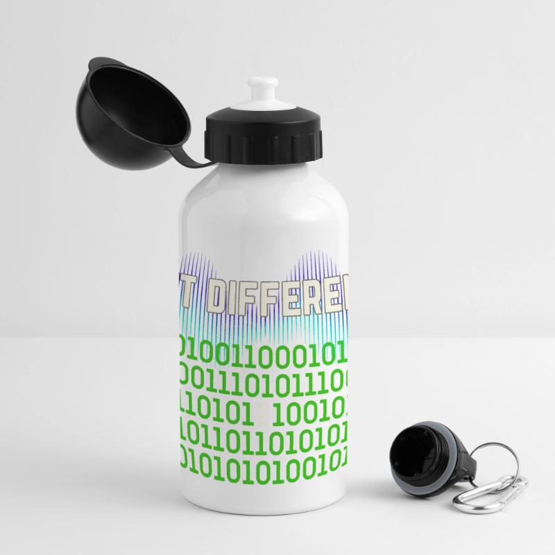 Etwas Anders – Nerdy Binary Error Design Panorama Trinkflasche mit Deckel 500 ml