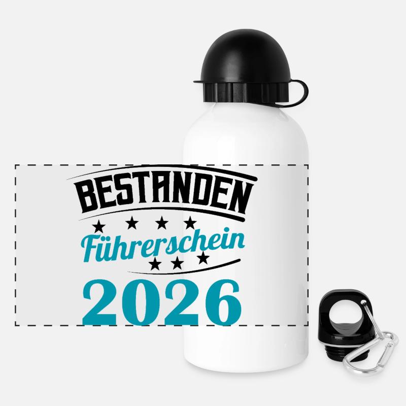 Driving License 2026 Driving Test Driving License Test - Panoramic Thermal Bottle with Lid 500 ml - white