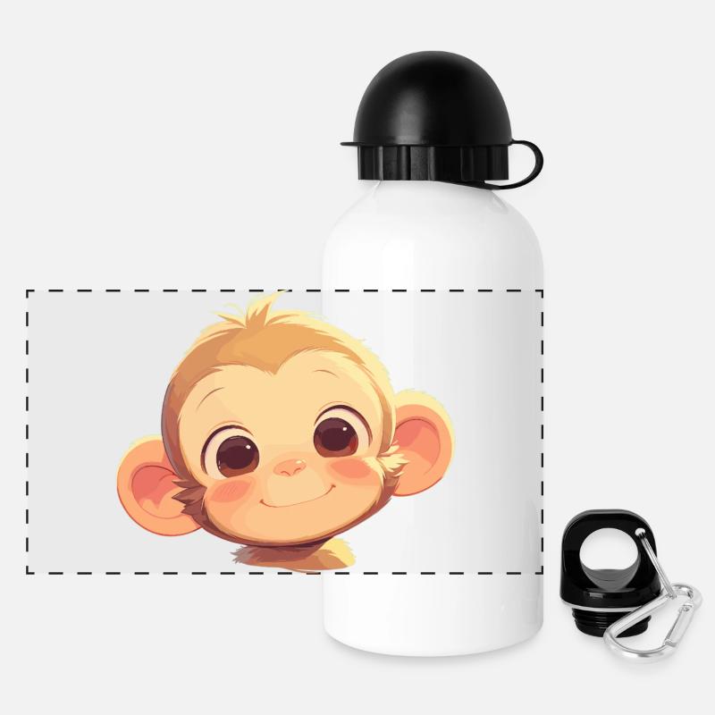 Macaque Macaque - Panoramic Thermal Bottle with Lid 500 ml - white
