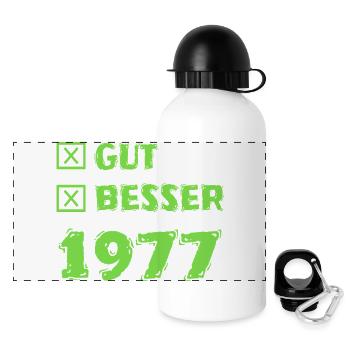 1977 - Panorama Trinkflasche mit Deckel 500 ml - Weiß - Vorne