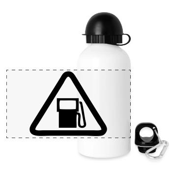 Filling Station,Gasoline,Diesel fuel - Panoramic Thermal Bottle with Lid 500 ml - white - Front