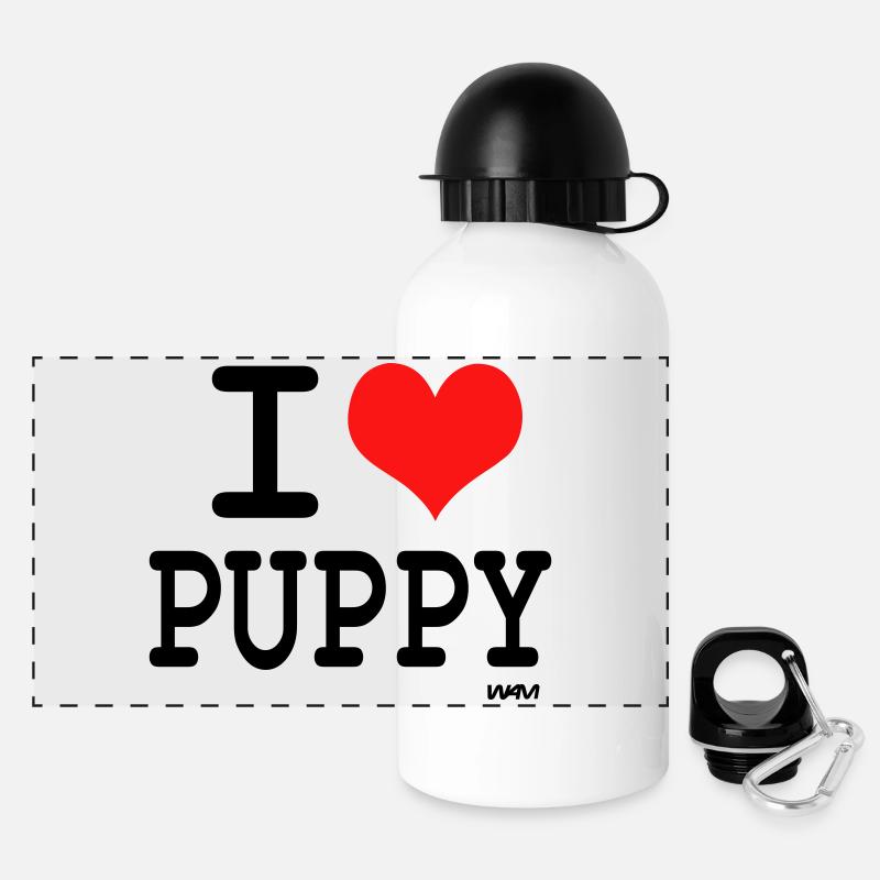 puppy - Panoramic Thermal Bottle with Lid 500 ml - white