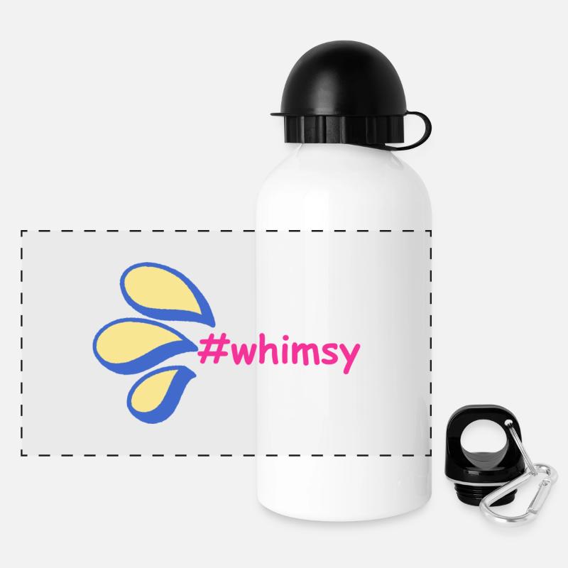 Hatch tag whimsy slogan - Panoramic Thermal Bottle with Lid 500 ml - white