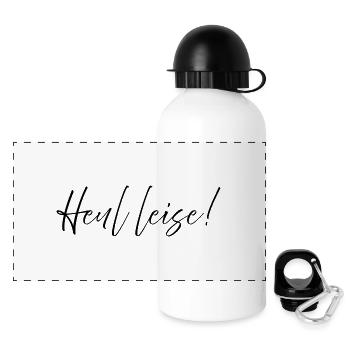 Heul leise Statement Chantal Heulen mimimi - Panorama Trinkflasche mit Deckel 500 ml - Weiß - Vorne