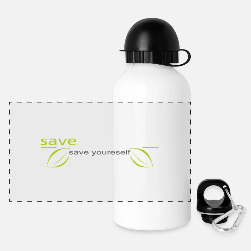 save_the_earth - Panoramic Thermal Bottle with Lid 500 ml - white